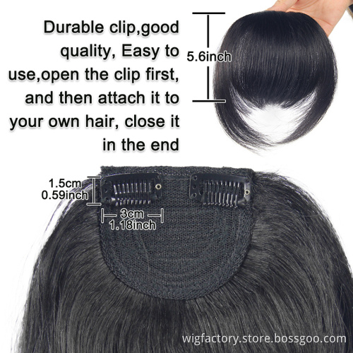 Cheap hair puff piece and fringe hair piece, detachable human hair fringes, clip in human hair bang front fringe hair extension